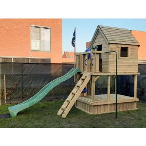 #301 Speeltoestel Duisburg - zandbak - trap en glijbaan naast elkaar