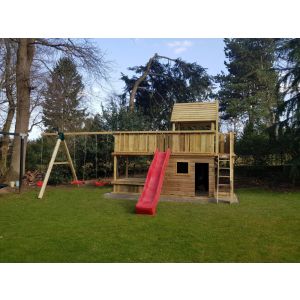 Speeltoestel Balkon 420 - groot speelhuis - zandbak
