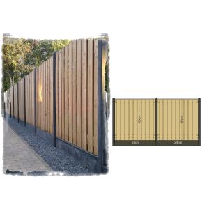 Betonpaal IJSSEL - voor schutting 180cm