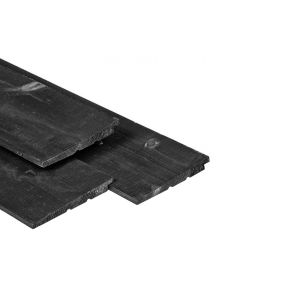 Grenen zwart - 11/22x195 mm - Zweeds rabat